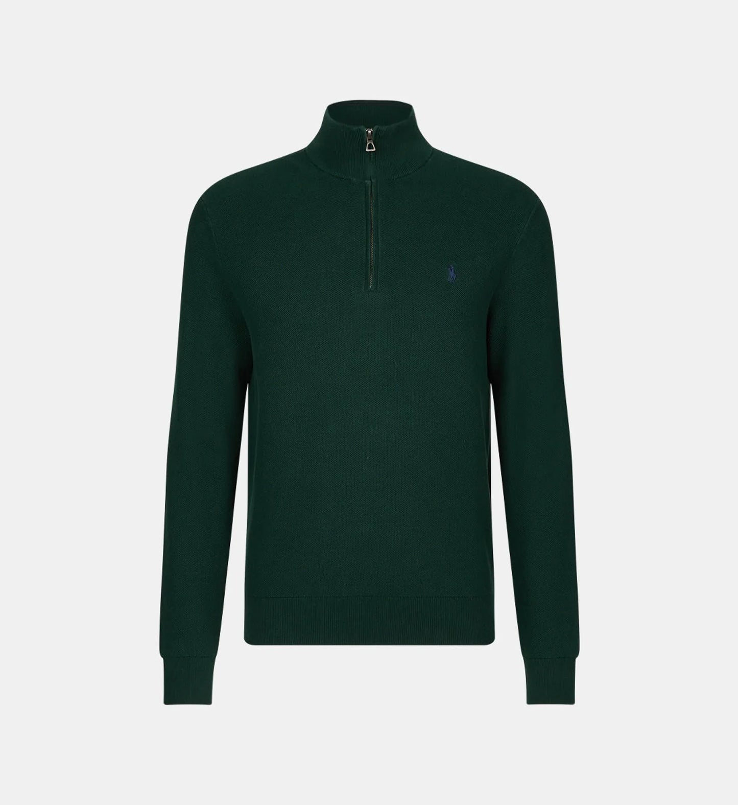 Jersey de cuello camionero de corte recto en algodón piqué