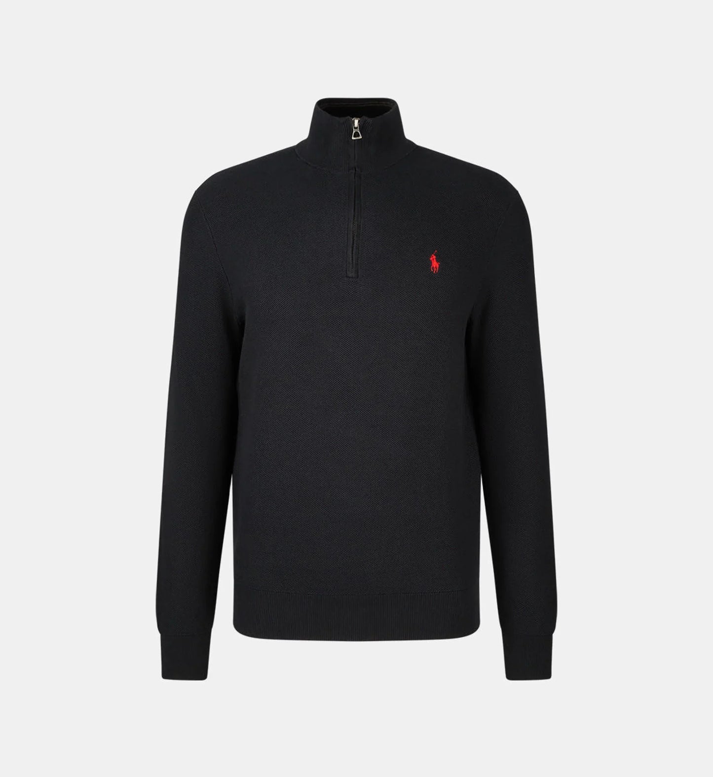 Jersey de cuello camionero de corte recto en algodón piqué