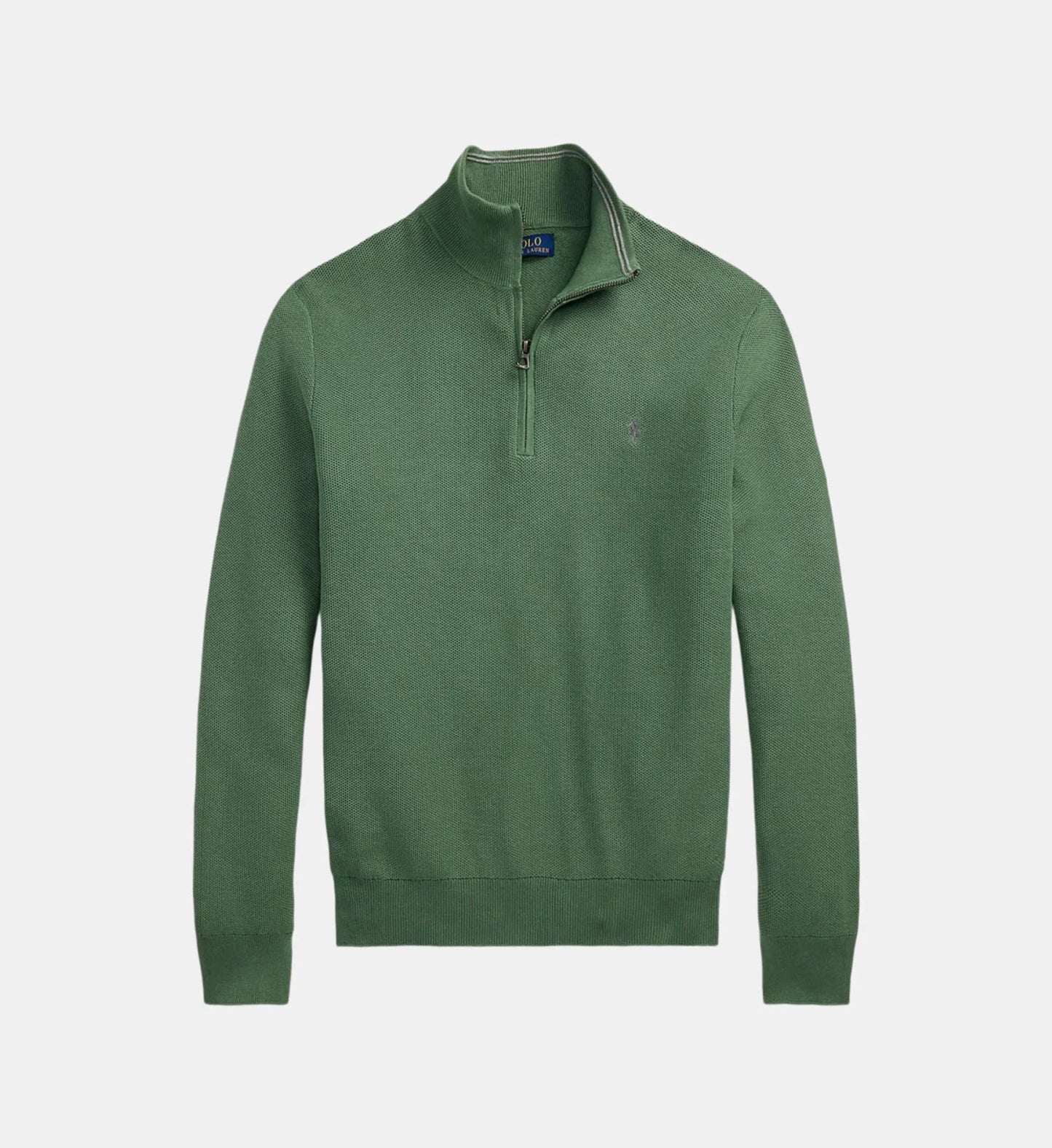 Jersey de cuello camionero de corte recto en algodón piqué