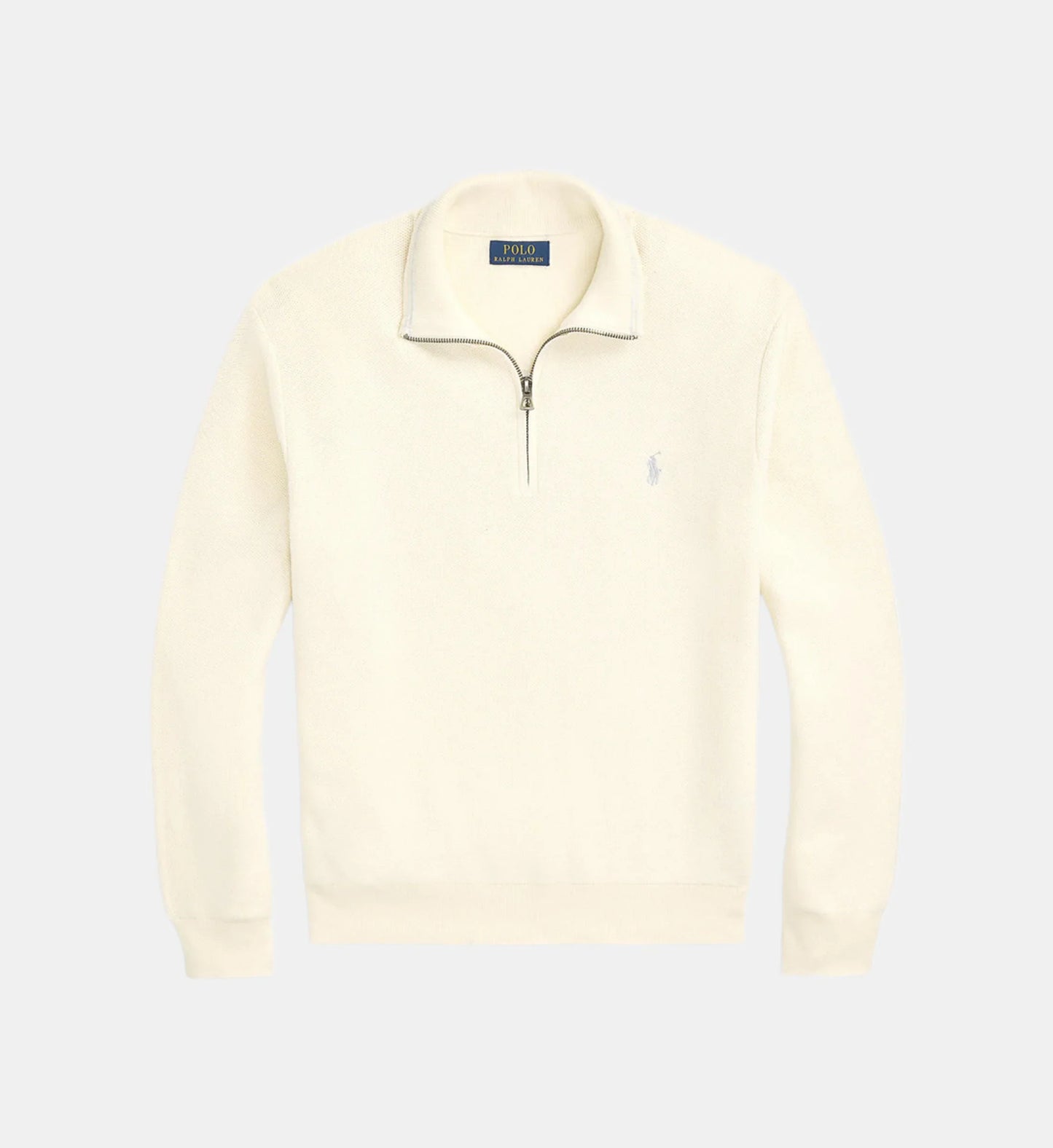 Jersey de cuello camionero de corte recto en algodón piqué