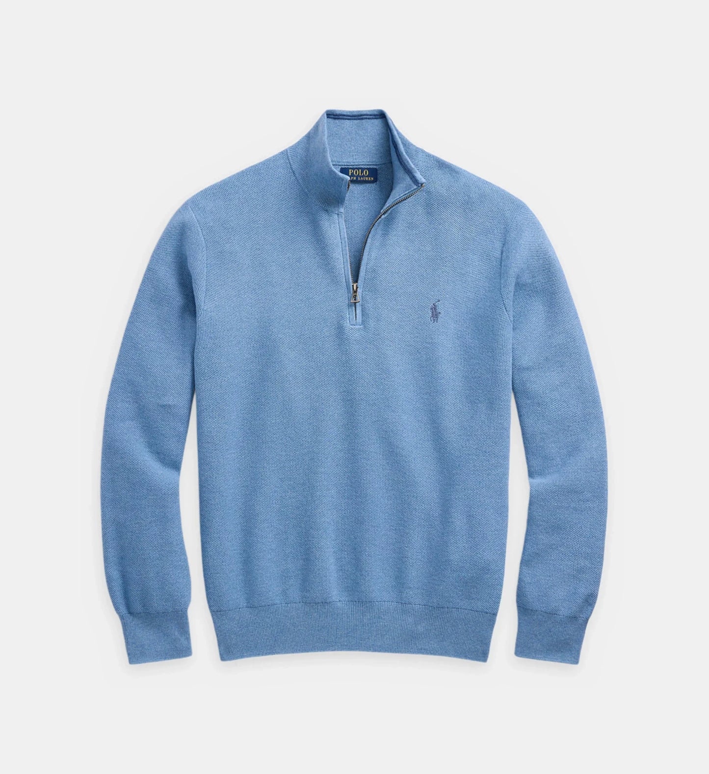 Jersey de cuello camionero de corte recto en algodón piqué