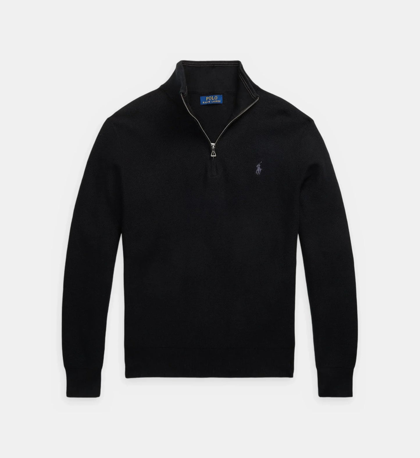 Jersey de cuello camionero de corte recto en algodón piqué