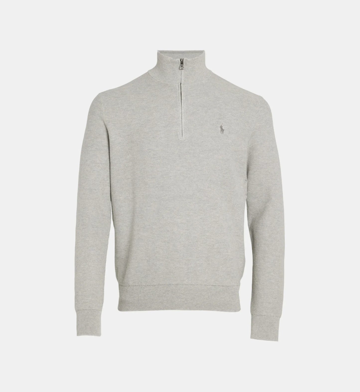 Jersey de cuello camionero de corte recto en algodón piqué