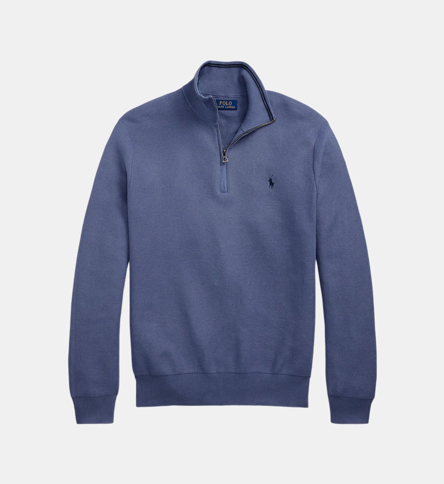 Jersey de cuello camionero de corte recto en algodón piqué